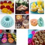 Mini Silicone Bundt Pans 6.5cm Asstd Col