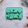 Christmas Silicone Mould 8 cavity Green