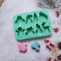 Christmas Silicone Mould 8 cavity Green