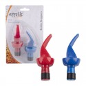 Appetito Bottle Stoppers Set of 2 - Red and Blue