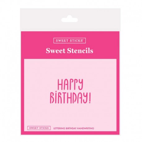 SSticks Stencil Lettering Birthday HWrit