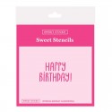 Sweet Sticks Stencil - Lettering Happy Birthday Handwriting