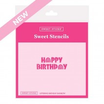 SSticks Stencil Lettering Birthday Rainb