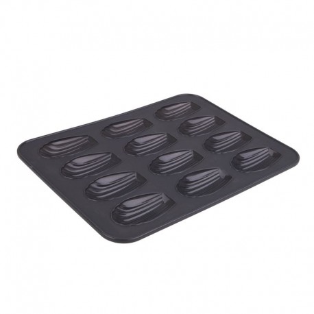 Daily Bake Silicone 12 Cup Madeline Pan - Charcoal