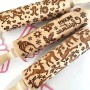 Cake Craft Embossed Deers & Hollies Wooden Rolling Pin