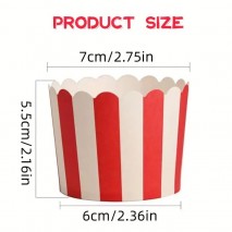 Muffin Liner Circus Red White Stripe 50p