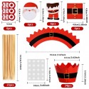 Christmas Santa Cupcake Toppers and Wrappers 48pc set