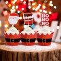 Christmas Santa Cupcake Top Wrap 48pc