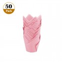 Eco-Friendly Tulip Muffin Cups and Cupcake Liners 50pcs - Pink