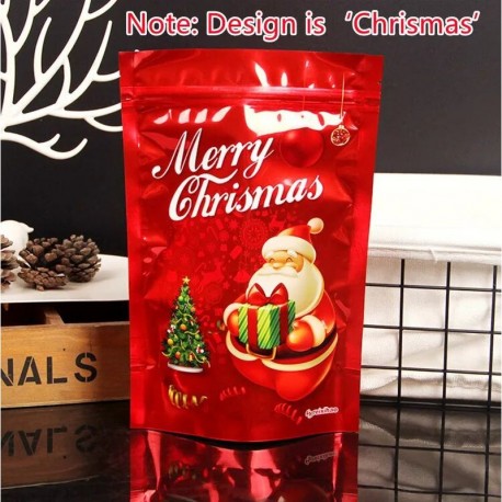 Christmas Foil Bags 20x30x5cm Santa