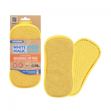 White Magic Eco Cloth Washing Up Pad - Lemon