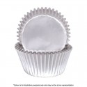 Cake Craft Foil Baking Cups - 390 - Silver Foil 72pk