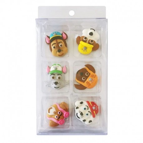 Paw Patrol Edible Sugar Decoration 6pc