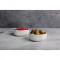 Gabel & Teller Matte White 4pc Ceramic Dip Bowls - Size: 11 x 4.5cm