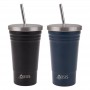 Oasis SS Double Wall Insulated Smoothier Tumbler with straw 500ml Black