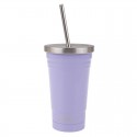 Oasis SS Double Wall Insulated Smoothie Tumbler with straw 500ml Lilac