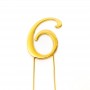 C&C Cake Topper Gold - Number 6 - 7cm