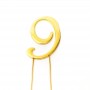 C&C Cake Topper Gold - Number 9 - 7cm