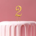 C&C Cake Topper Gold - Number 2 - 7cm