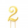 C&C Cake Topper Gold - Number 2 - 7cm