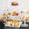 Koch Crystal Glass 3 Tier Cake Display Stand Clear 38cm