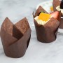 Tulip Muffin Cup Paper 50pcs Dark Brown