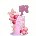 Cake Topper Hot Pink Barbie Inspired 35pc set