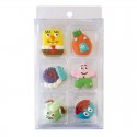 Cake Craft Spongebob Sugar Decorations - 6 piece pack