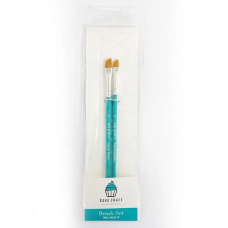 Cake Craft Nylon Brush Set - Angled Tip - 2 piece set