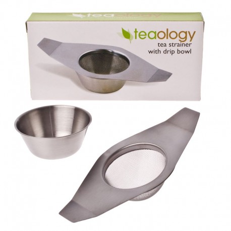 Teaology Tea Strainer with Drip Bowl