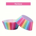 Striped Rainbow Muffin Cases 100pc