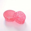 Double Heart Baking Cup 7x5cm 100pc