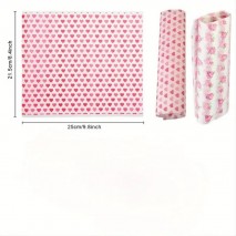 Hearts Greaseproof Paper 21.5x25cm 50p