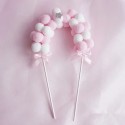 Cake Topper Arch Soft Balls Pink