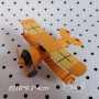 Cake Topper Biplane Yellow 1pc