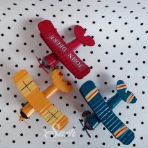 Cake Topper Biplane Red 1pc