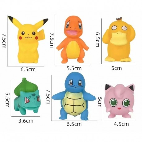 Cake Topper Pokemon 6pc Figurine Set