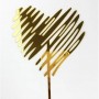 cake Topper Gold Acry Squiggle Heart