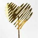 Cake Topper Gold Acrylic Squiggle Heart - budget topper