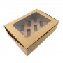 BG Brown Cupcake Box w Window 12 cup