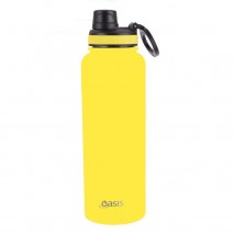 Oasis Insulated Challenger Sports Bottle - 1.1L Neon Yellow