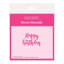 Sweet Sticks Stencils Lettering - Birthday Script