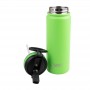 Oasis Insulated Sports Bottle w Sipper - 550ml - Neon Green