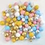 Cake Topper Pastel Balls 60pc Set