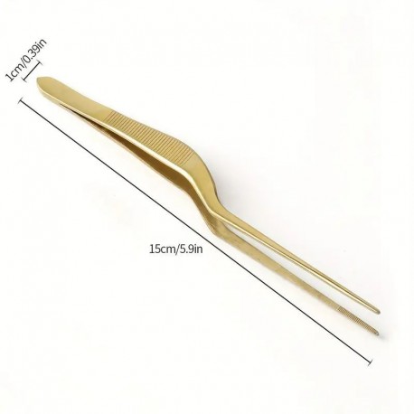 Titanium Gold Plating Tweezers 15cm