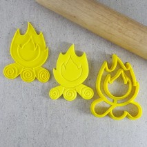 CCC Camp Fire Cutter & Embosser Set Custom Cookie Cutters,Cooks