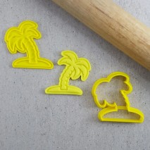 CCC Palm Tree Mini Cutter & Embosser Set Custom Cookie