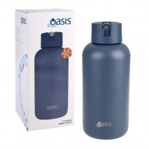 Oasis Ceramic Lined Triple Wall Insulated Moda Bottle - 1.5L - Indigo