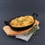 Pyrolux PYROCAST Oval Gratin with Maple Tray - 15.5cm x 10cm