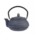 Teaology Cast Iron Teapot - Dark Blue-Silver - 600ml